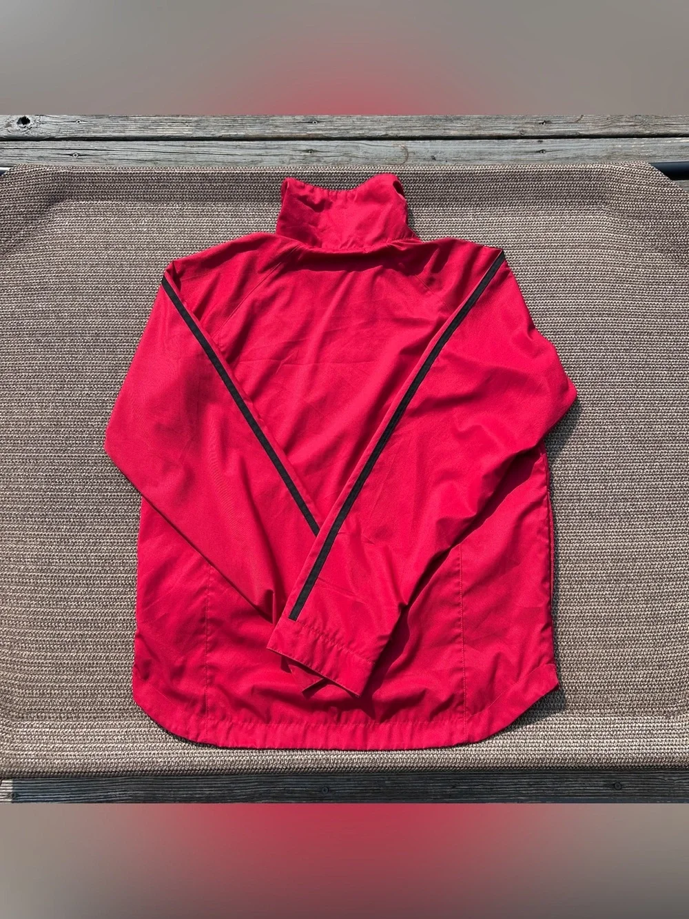 Vintage 2003 Nike Silver Tag Red Zip Up Windbreaker Jacket M 8-10 Retro